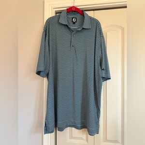 Footjoy blue stripe golf polo
